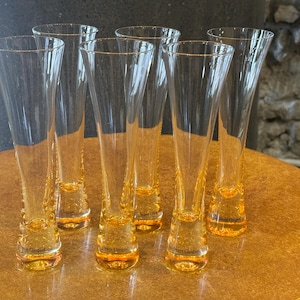 Veuve Clicquot Trendy Flutes – Rare CLICQUOT champagne glasses Made in France – Special gift for a champagne lover - Bottles not included