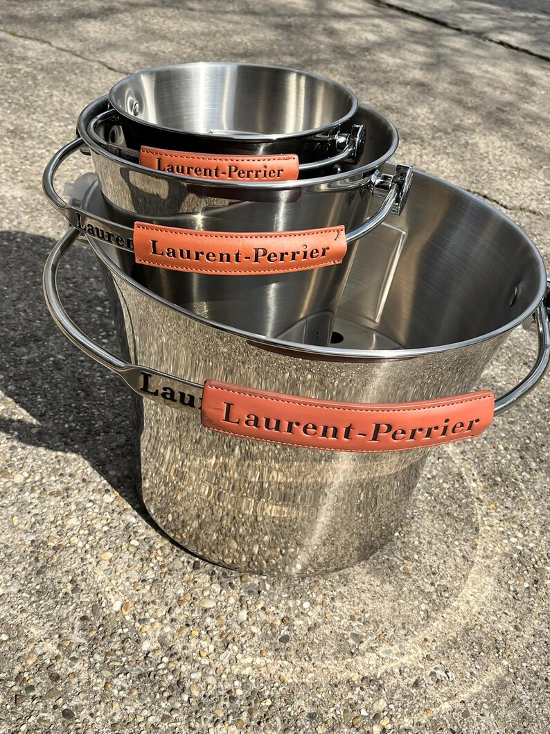 Laurent-Perrier draagbare champagnekoelerset – 3 verschillende maten afbeelding 5
