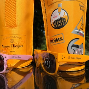 Veuve Clicquot Ponsardin – Pair of Portable Single-Bottle Thermo Cooler Bags with 2 Party Sunglasses