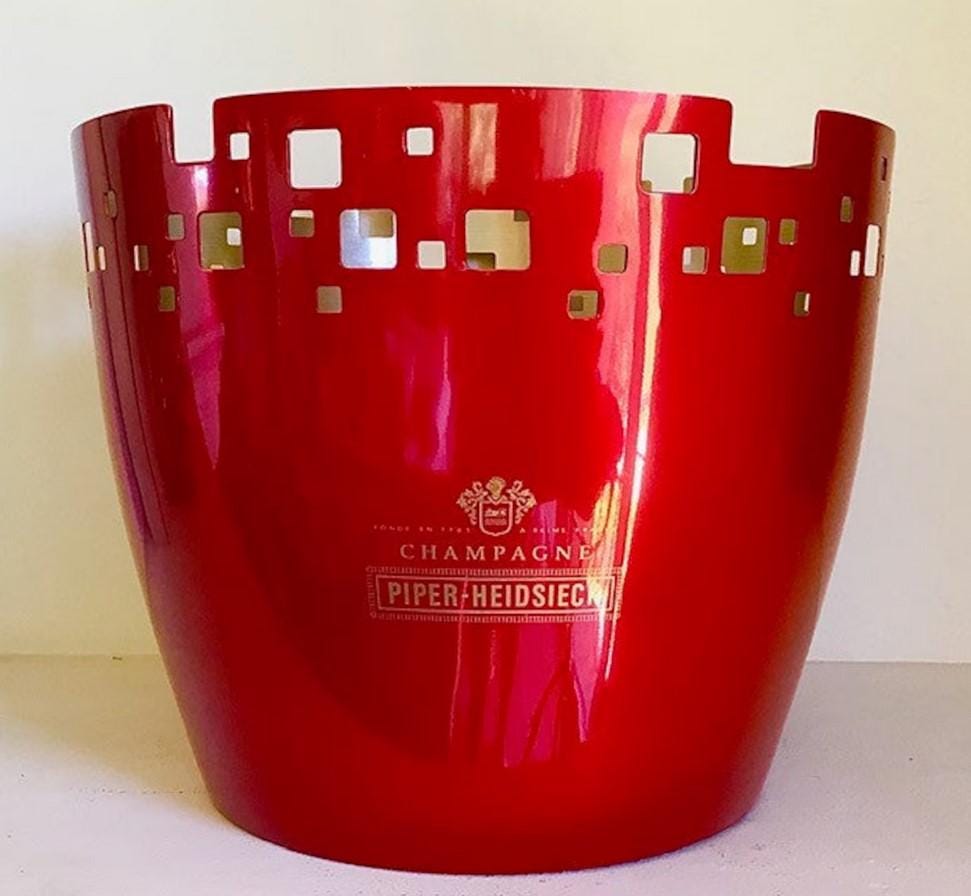 美品 パイパーエドシック 大型シャンパンクーラー PIPER HEIDSIECK パイパー・エドシック XXL シャンパンクーラー – 光沢のあるレッド