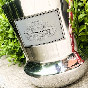 Collectible Veuve Clicquot Ponsardin Champagne Ice Bucket with Distinctive Grey Label