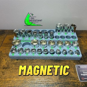 3/8” 4-Row Magnetic Socket Organizer