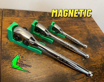 Portaherramientas universal magnético para trinquetes. ¡Organiza tus herramientas con estilo!