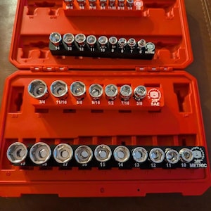 Magnetic Swivel Socket Organizer. Tekton Universal Joint Socket Set