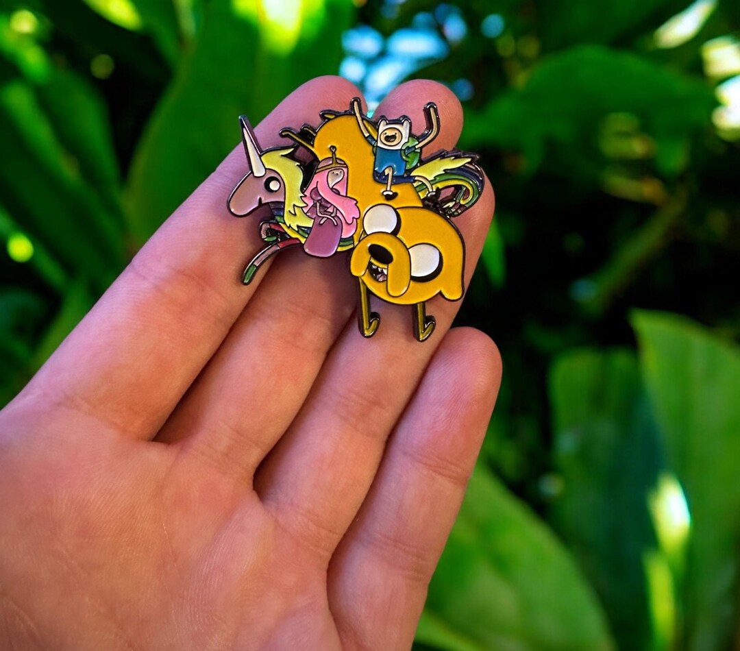 Customizable - Adventure Time Inspired Pin - Featuring Jake, Finn ...