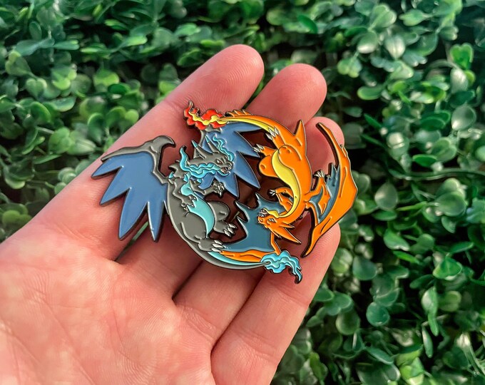 Charizard Pin Pokemon Mega Charizard X & Y Enamel Pin / Japanese Blue Version - Etsy