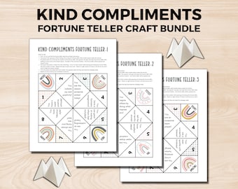 Kind Compliments Fortune Teller Bundle, Cootie Catchers, World Kindness Day, Pink Shirt Day Activity, Random Acts of Kindness Activity