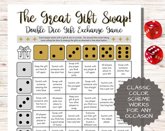 The Great Gift Swap | Gift Exchange Dice Game | Group Party Game | Holiday Gift Exchange | Pass the Present | Dice Gift Swap | Present Swap