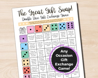 The Great Gift Swap, Gift Exchange Dice Game, Present Exchange Dice Game, Any Occasion Gift Exchange, Pass the Present, Fun Gift Swap