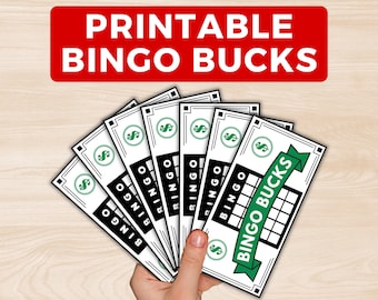 Printable Bingo Bucks, Bingo Winner Prize, Bingo Store Money, Bingo Auction, Bingo for Seniors, Classroom Bingo Prize, Bingo Play Money