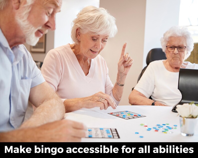 Large Print Bingo Calling Cards, Bingo Calling Cards for Seniors, Jumbo