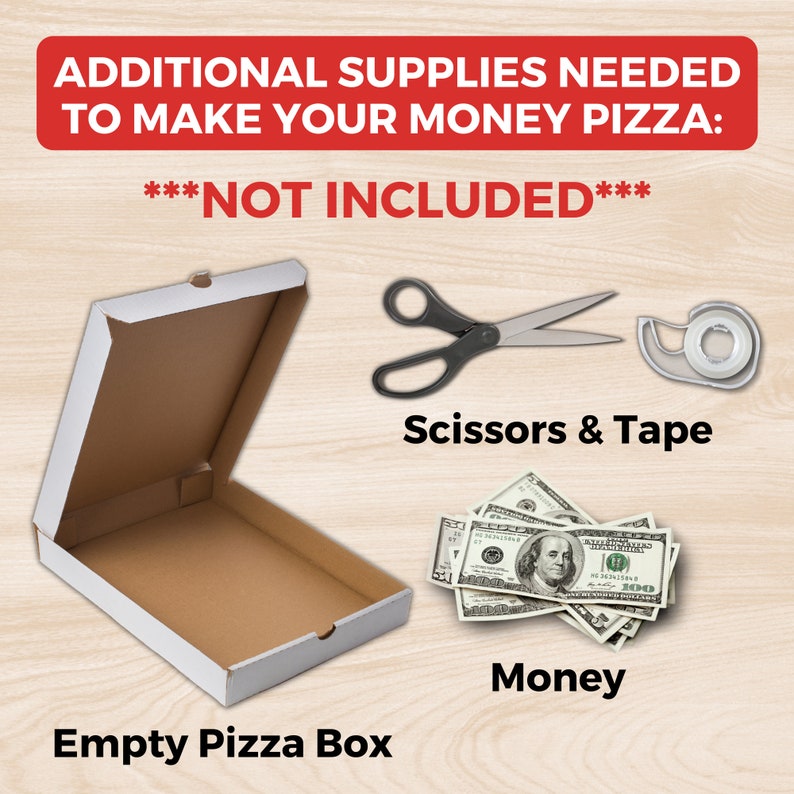 Printable Money Pizza Sign Bundle, Money Gift Ideas, Unique Money Gifts, Pizza Lover Gift, Cash ...