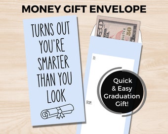 Graduation Money Envelope, Graduation Gift Card Holder, Graduation Money Holder, Rude Graduation Greeting Card, Snarky Card, Funny Grad Card