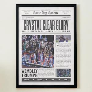 Crystal Palace FA Cup Winners 24/25 Pierwsza strona gazety