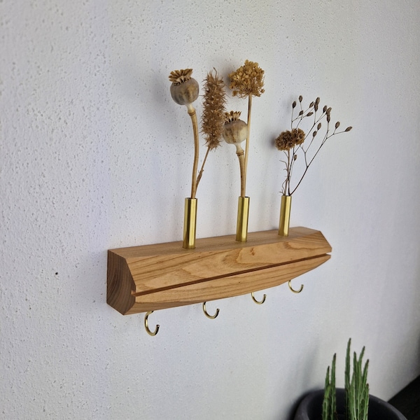 Elegant keyboard made of local or exotic solid wood to be combined with dried flowers