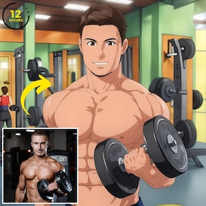 Portrait anime personnalisé, dessin numérique personnalisé, cadeau personnalisé, art anime à partir d’une photo, prêt en 12 heures