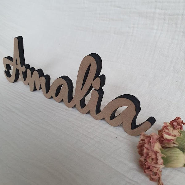 Personalisierter Name/Babyname aus Holz, Babygeschenk, Geschenkidee personalisiert, Geschenkidee Baby, Schriftzug Name, Schreibschrift