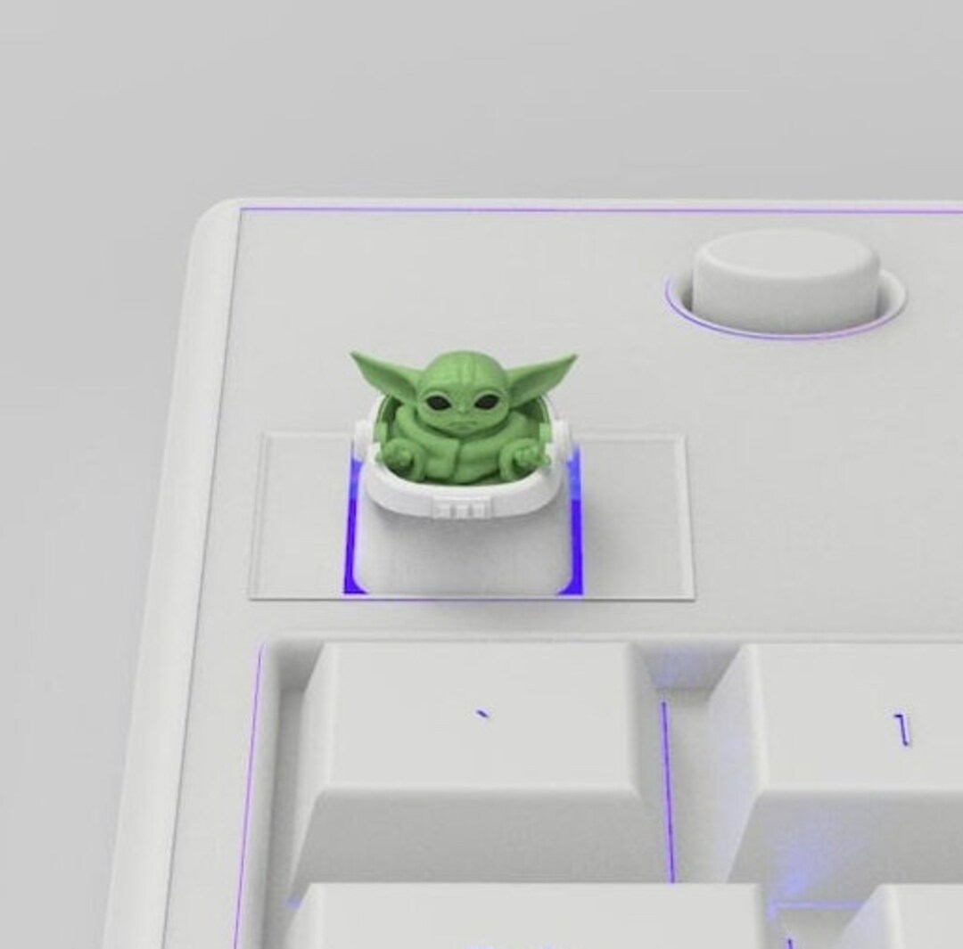 Baby Yoda Key Cap Etsy