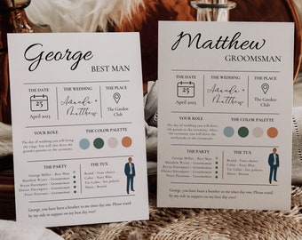 Groomsmen Proposal Card: Printable Wedding Party Invitation (Customizable)