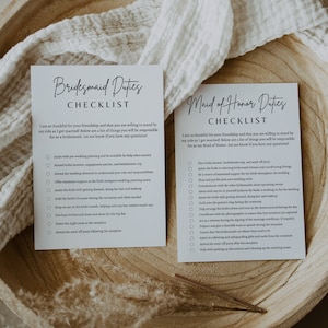 Maid of Honor Checklist, Bridesmaid Duties Checklist, Bridesmaid Info Card, Maid of Honor Checklist, Bridesmaid What to Expect