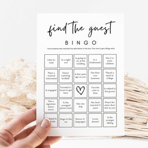Bridal Party Games Bundle | Find the Guest & Bridesmaid Bingo Printable | Bridal Shower Games DIY Download