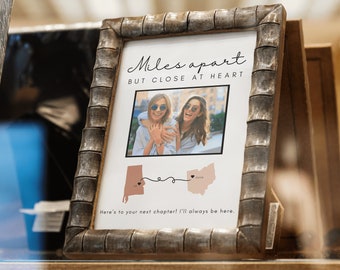 Personalized State to State Map Print: Moving Away Gift (Digital Download)