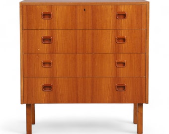 Vintage Teak Kommode mit 4 Schubladen - Mid-Century Möbelstück aus den 1950er/60er Jahren