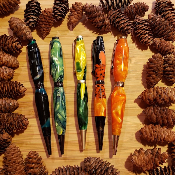 Handmade Acrylic Pens - Unique Colorful Twist Ballpoint Pen - P02
