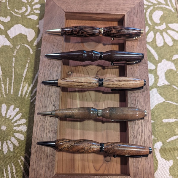 Handmade Wood Pens - Unique Exotic Wooden Twist Ballpoint Pen - P07