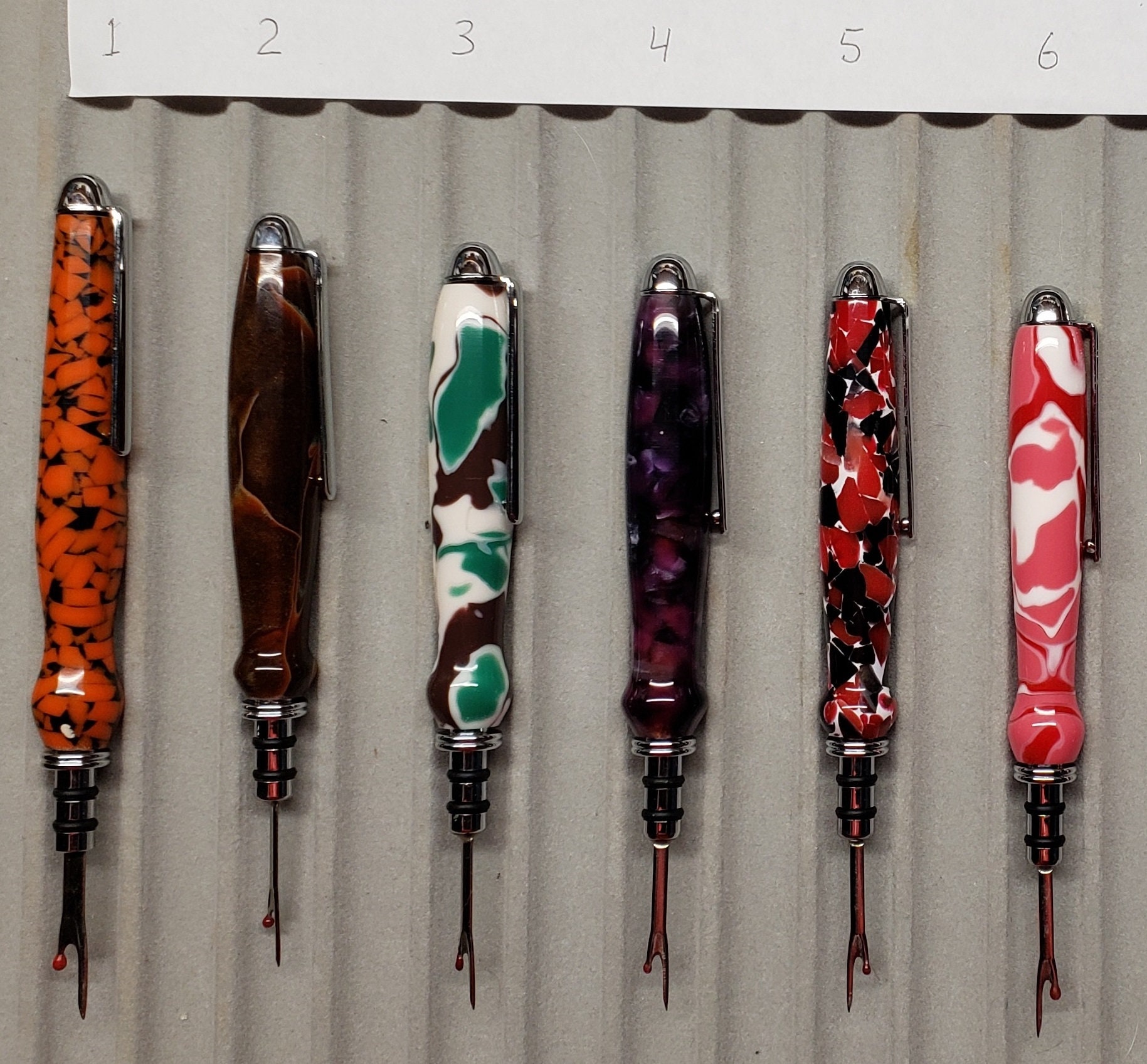 Handmade Acrylic Seam Rippers - Unique Colorful Single and Dual Seam ...