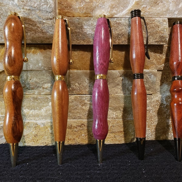 Handmade Wood Pens - Unique Exotic Wooden Twist Ballpoint Pen - P08