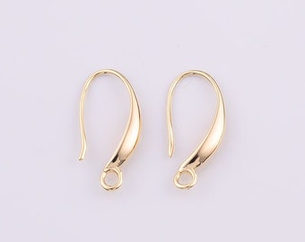 4 pcs 14k Gold Filled Fancy Earring Hook Fish Hook Fishhook Earring Findings 9x17mm  1420 14/20 Gold Filled - 4 pcs 2 pairs per order