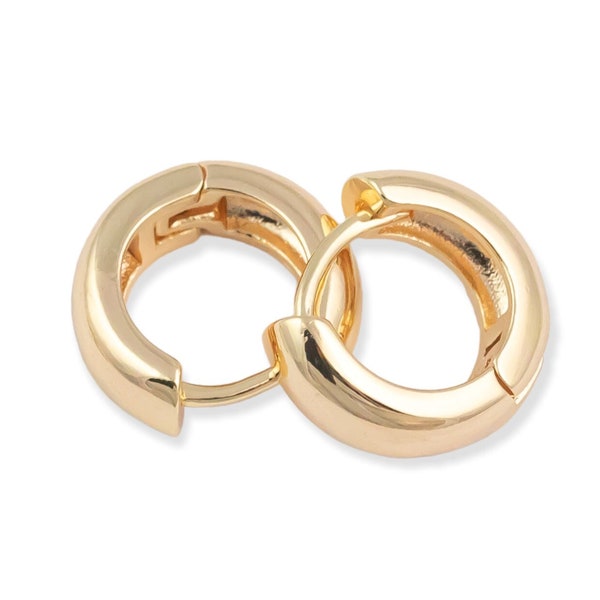 14k Gold Fill earring earrings hoop earrings 14mm 16mm 1420 14/20 Gold Fill - 2 pcs