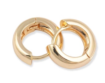 14k Gold Fill earring earrings hoop earrings 14mm 16mm 1420 14/20 Gold Fill - 2 pcs