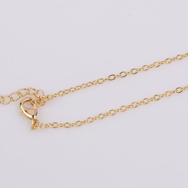 Petite chaîne ovale en gold filled 14 carats 1 mm 1,5 mm 2 mm 16 po. fabriquée aux États-Unis 1420 gold filled 14/20