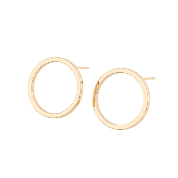14k Gold Filled stud earring findings earrings round large ring 20mm 1420 14/20 Gold Filled