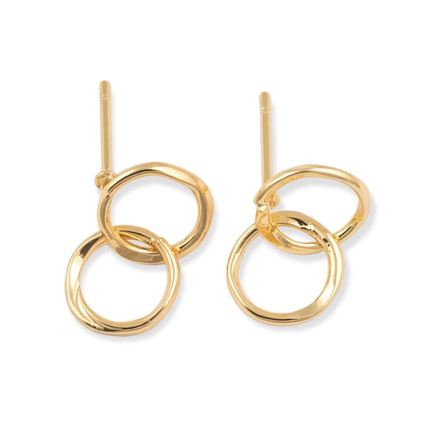 14k Gold Filled hoop earring findings earrings 8x14mm 1420 14/20 Gold Filled - 4pcs