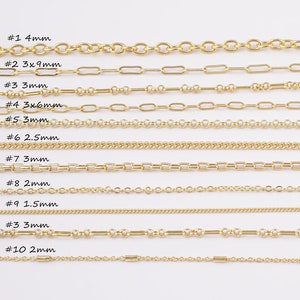 14k Gold Filled paperclip chain unfinished chains for jewelry making bracelet necklaces 1420 14/20 Gold Filled - by the yard