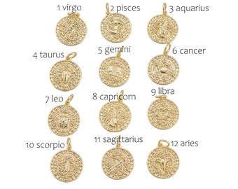 14k Gold Filled Horoscope Zodiac Sign charms 1420 14/20 GF Made in USA