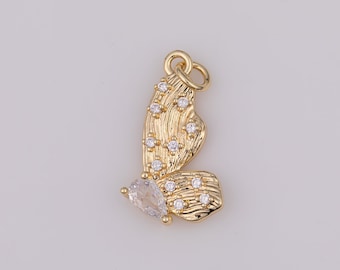 14K Gold Filled Butterfly Charm Charms 10x17mm p28005 p52