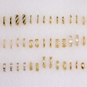 14k Gold Filled Huggie Earrings Collection Hoop Earrings Huggies Collection 10mm 12mm 14mm 1420 14/20 Gold Filled image 2