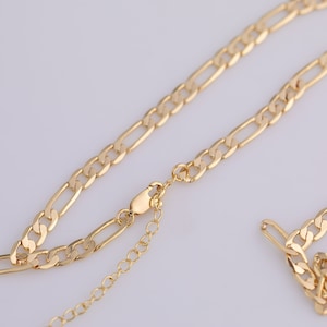 14k Gold Filled necklaces 18" figaro necklace 5mm chain necklaces GF  1420 14/20 Gold Filled