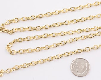 14k Gold Filled oval chain 4x6mm 1420 14/20 Gold Filled - by the yard