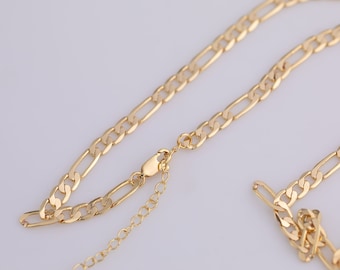 14k Gold Filled necklaces 18" figaro necklace 5mm chain necklaces GF  1420 14/20 Gold Filled