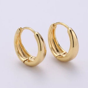 14K Gold Filled Huggie Hoops / Perfect for Every Day Wear / Minimalist Earring Jewelry for Girls Women P-033 P-036 P-038 one pair per order