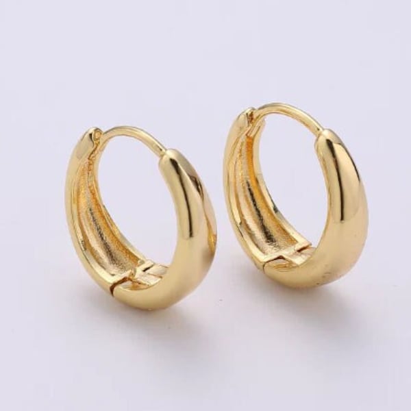 14K Gold Filled Huggie Hoops / Perfect for Every Day Wear / Minimalist Earring Jewelry for Girls Women P-033 P-036 P-038 one pair per order