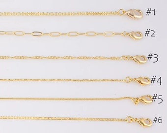 14k Gold Filled necklaces 16" necklace satellite paperclip rolo singapore oval chain necklaces GF  1420 14/20 Gold Filled