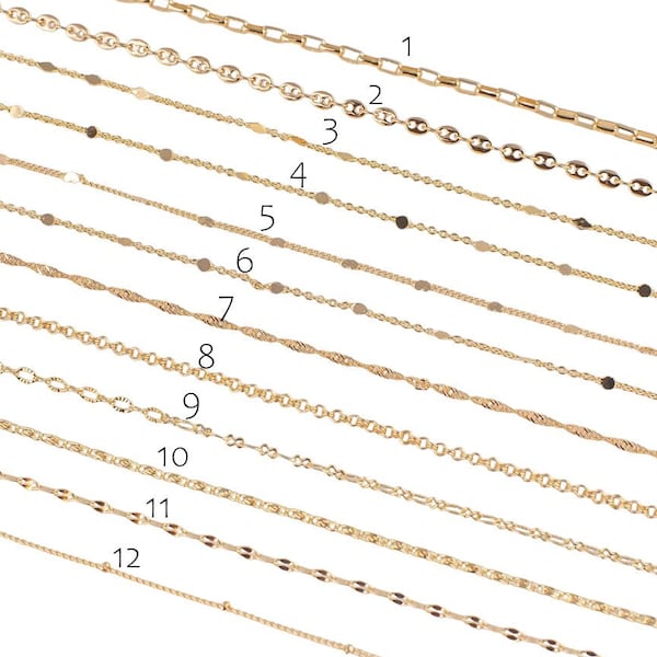 14k Gold Filled necklaces 16" necklace satellite rectangle rolo chain necklaces GF  1420 14/20 Gold Filled