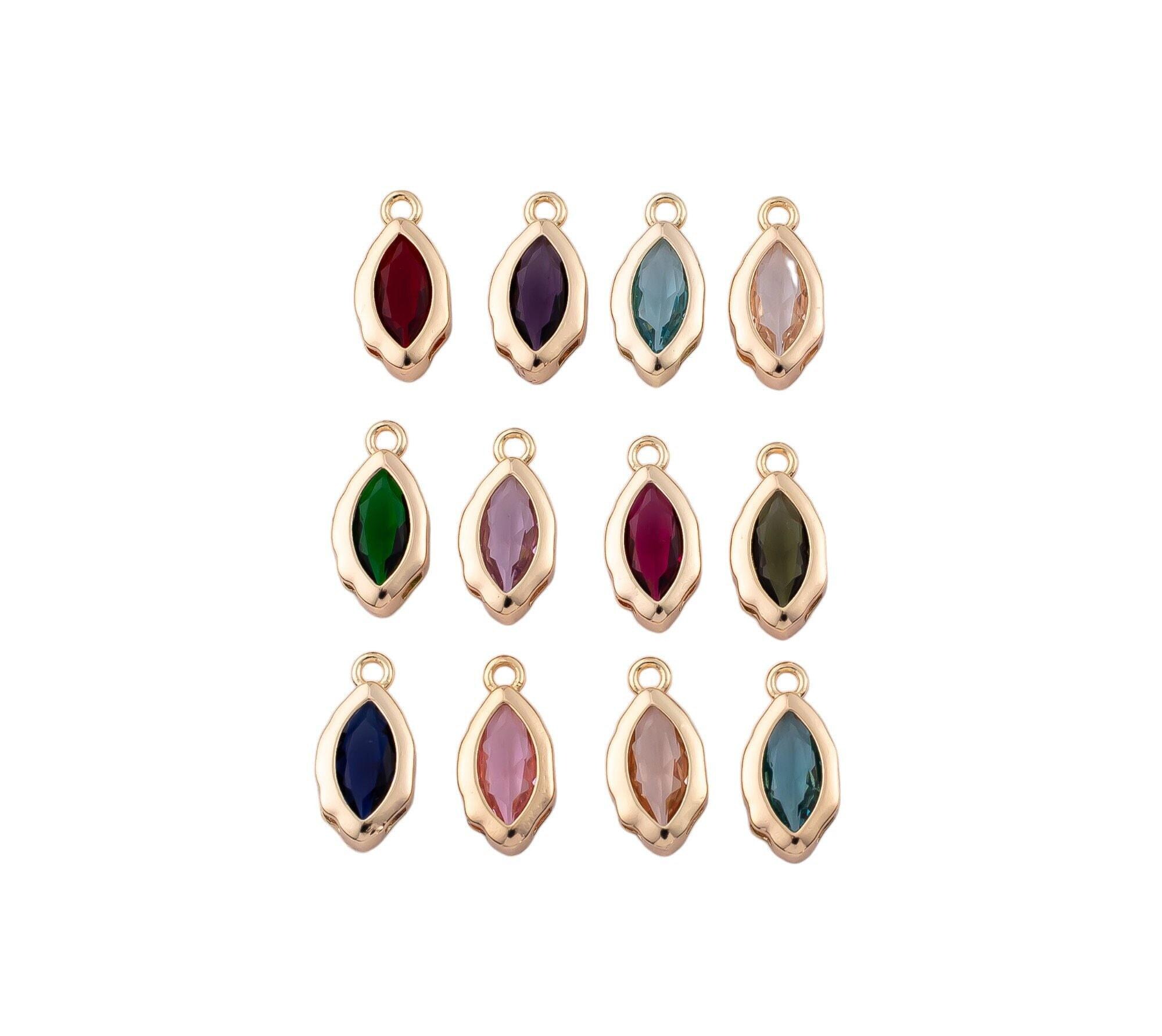 Full Set 12 Months 18K Gold Filled Mini Oval Cz Clear Stone