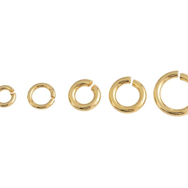 14k Gold Filled Jump Rings Extra Thick and Strong - No Welding or Soldering Needed 30 pcs